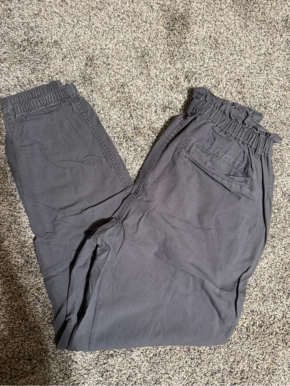 Hollister Women's Charcoal Gray Paperbag Waist Skinny Pants